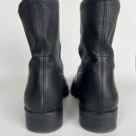 Stuart Weitzman Sleek Black Leather Booties - Picture 7 of 11